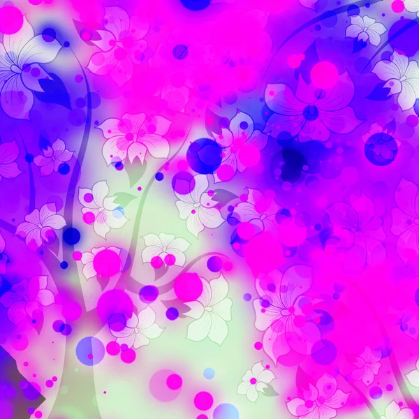 粉红色的风格花卉背景 — 图库照片