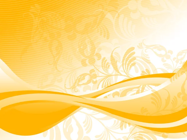 Yellowish Style Flourish Background — Stock Photo, Image