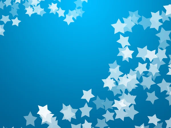 蓝色背景上的白色星星 — 图库照片