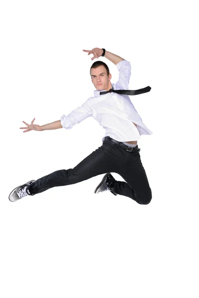 stock image Jumping young man