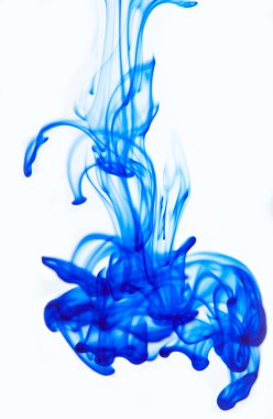 Blue ink in water clipart