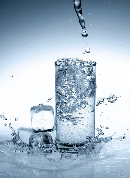 Splash Water Glass — Stock Photo, Image