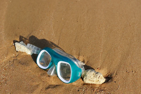 Mask Scuba Diving Sand — Stock Photo, Image