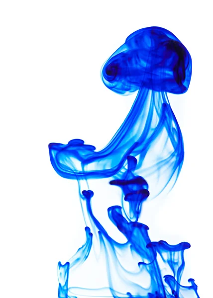 Blue ink in water — Stock Photo, Image