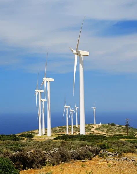 Turbinas eólicas generadoras de electricidad —  Fotos de Stock