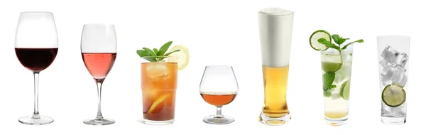 stock image Drink collection isolated on white