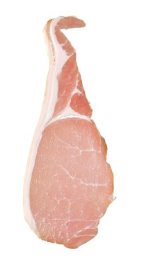 Uncooked smoked bacon isolated clipart