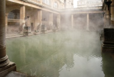 Roman l Baths in Bath town, Somerset, UK, Great Bath clipart