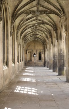 Colonnade in St. John's college, Cambridge, UK clipart