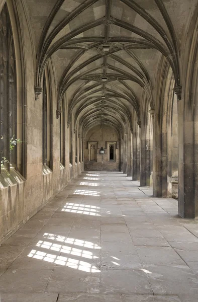 Colonnade in St. John's college, Cambridge, UK — Stock Photo, Image