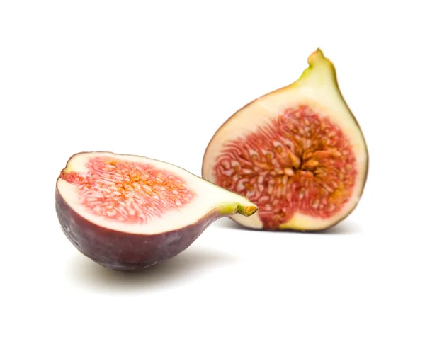 Rijp Paarse Fig Vruchten Geïsoleerd Witte Achtergrond — Stockfoto