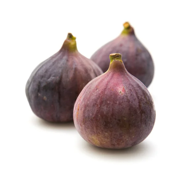 Rijp Paarse Fig Vruchten Geïsoleerd Witte Achtergrond — Stockfoto