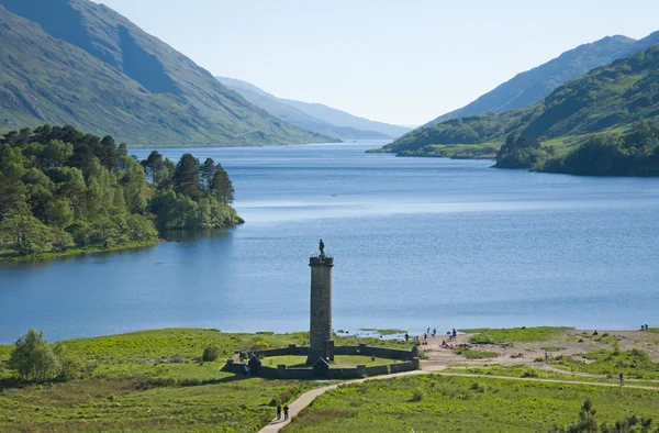Memorial Aos Jacobitas Glenfinnan Highlands Escócia — Fotografia de Stock