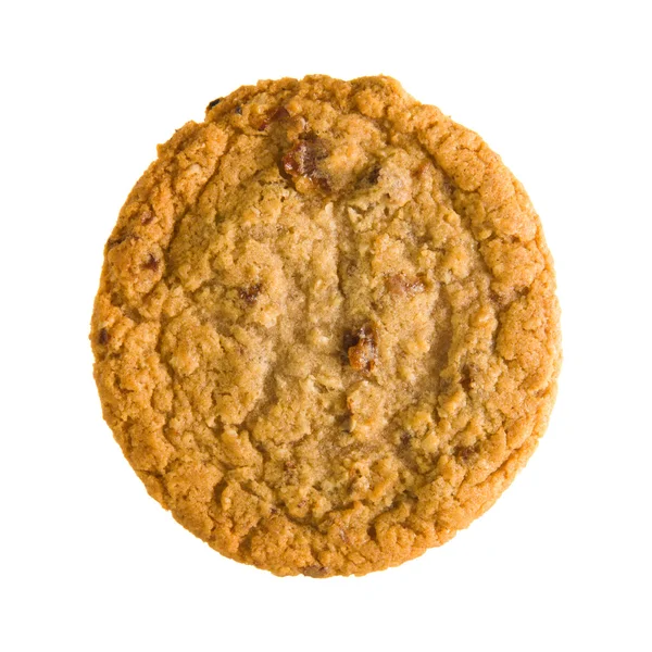 Havermout rainsin cookie geïsoleerd op witte achtergrond — Stockfoto