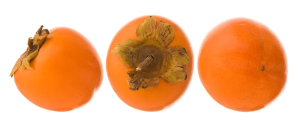 Group of persimmon fruits isolated on white background; — Stock Photo, Image