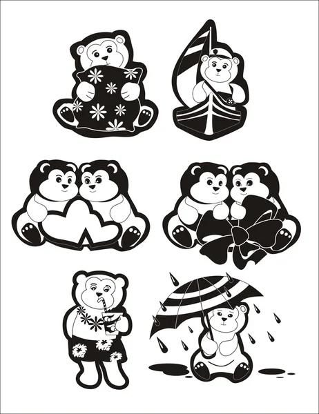 stock vector 6 Bears