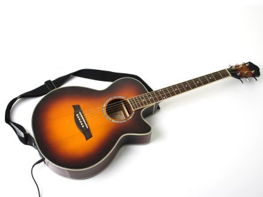Acoustic and electric guitar clipart
