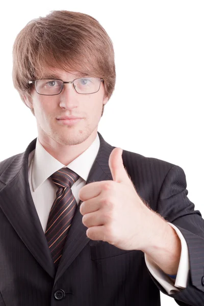 Business man with good sign — Stock Photo, Image