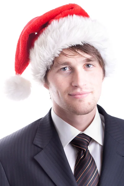 Business Man with Santa Hat — Stock Photo, Image