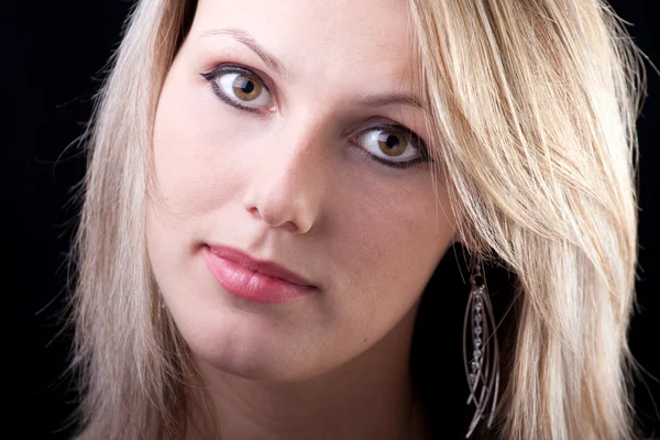 stock image Beauty portrait of a cute blond girl with long hair