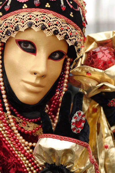 stock image Beautiful woman in carnival mask