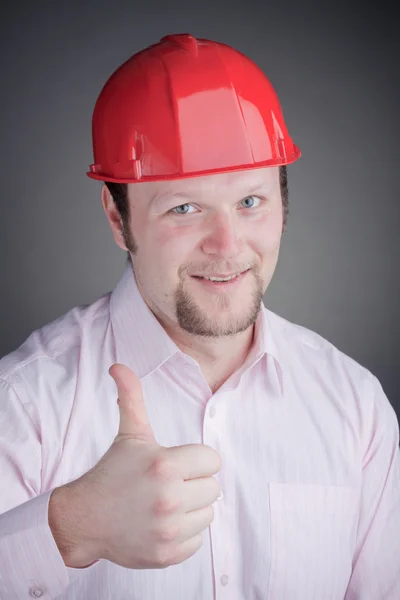 Young Engineer With Thumb Up — Stock Photo, Image