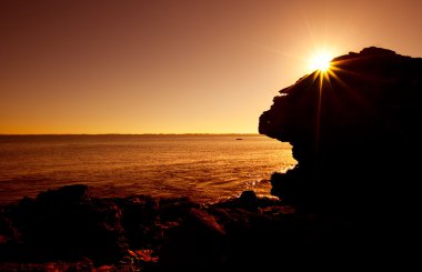 Rock Silhouette Sunrise clipart