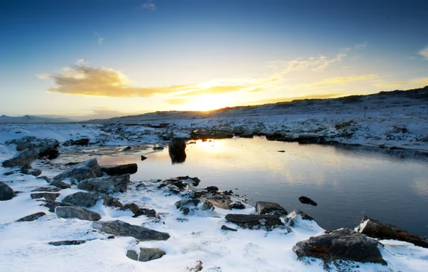 Békés téli patak — Stock Fotó
