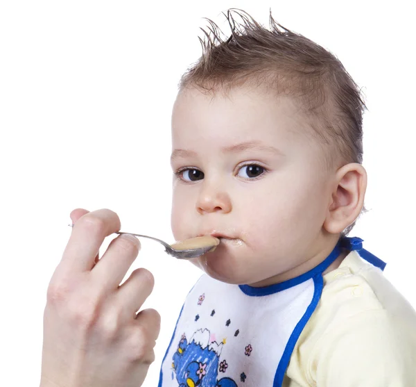 Tempo de alimentação para o bebê — Fotografia de Stock