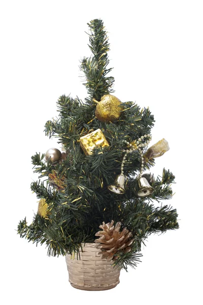 Christmas Tree Gifts White Background — Stock Photo, Image