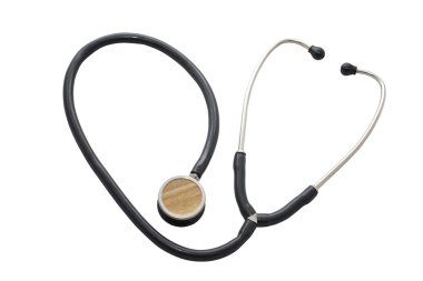 Modern heart stethoscope isolated on the white background clipart