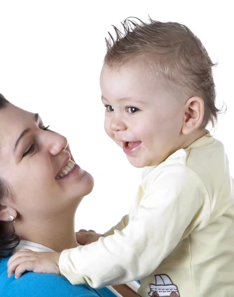 Imagen Madre Feliz Amamantando Bebé Niño —  Fotos de Stock