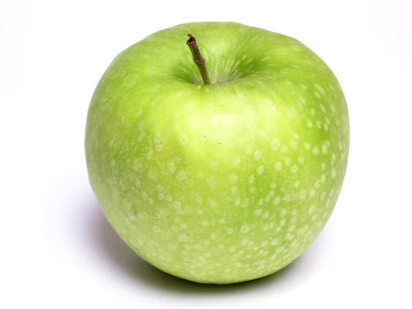 Close Green Apple White Background — Stock Photo, Image