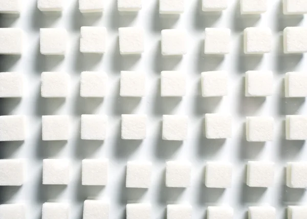 Купа Цукрових Кубиків Білому Тлі — стокове фото