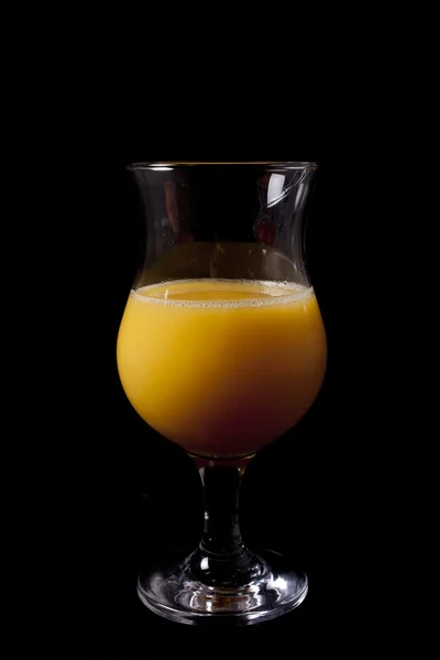 Склянка Апельсинового Соку Чорному Фоні — стокове фото