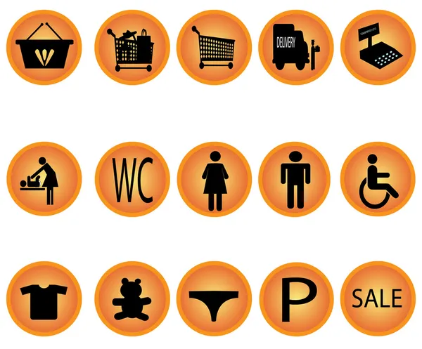 Shoping mall icons — Stock Vector
