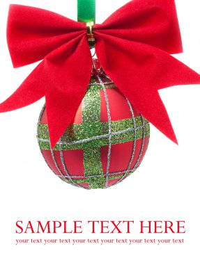 Christmas balls on white background clipart