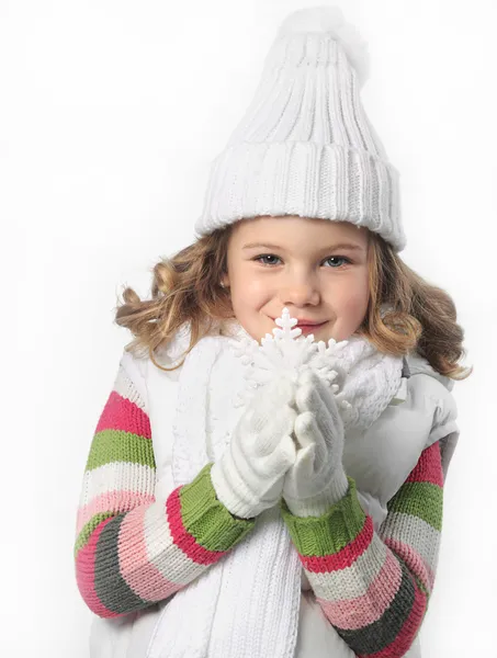 Téli ruhás lány — Stock Fotó