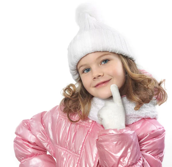 Téli ruhás lány — Stock Fotó
