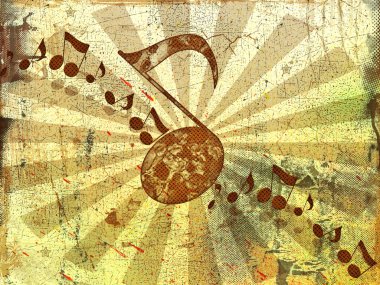 MUSICAL GRUNGE BACKGROUND clipart