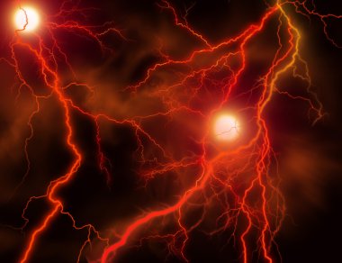 BACKGROUND WITH LIGHTNING clipart