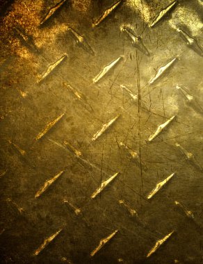 RUSTY METAL PLATE IN GOLDEN TONES clipart