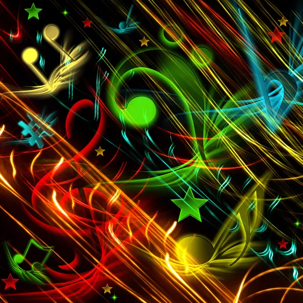 Sfondo musicale colorato — Foto Stock