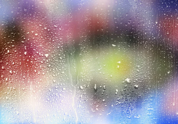 WATER DROPS ON GLASS — Stock Photo, Image
