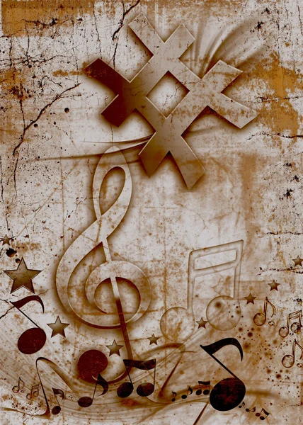 Musical Grunge Background — Stock Photo, Image