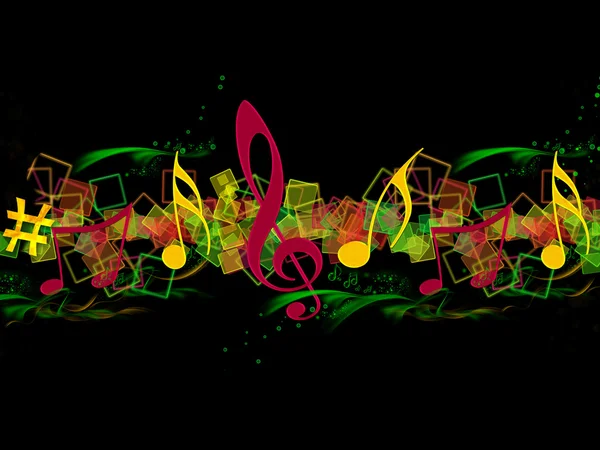 다채로운 음악적 배경 — 스톡 사진