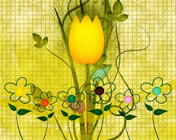 Квітка гранж фону — стокове фото