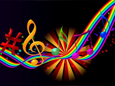 Colorful Background Music clipart