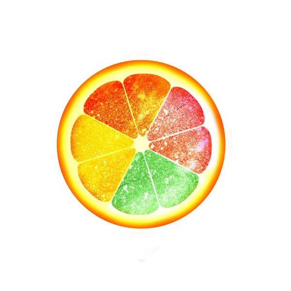 Barevné citrusy izolovaných na bílém pozadí — Stock fotografie
