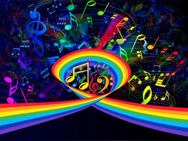 Musica di sottofondo colorata Fotografia Stock